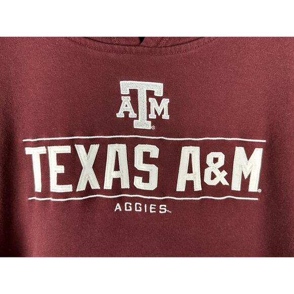 Texas A&M Aggies Champion Embroidered Pullover Hoodie Red White Mens XL NCAA ATM - Picture 3 of 7